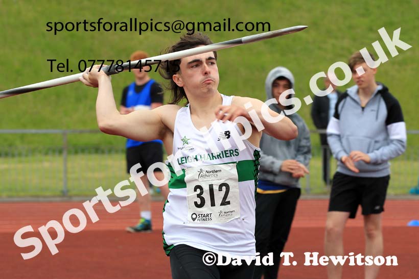 Mens under-20s javelin, 2022 Northern Senior and Under-20 Champs., Wavertree Athletics Centre, Liverpool. Photo: David T. Hewitson/Sports for All Pics